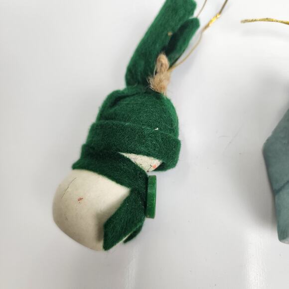 Vintage BOA Jack In The Box Christmas Bell- Taiwan & Handmade Green Snowman Lot - Picture 7 of 11